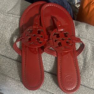 Tory Burch Red Leather Sandals
